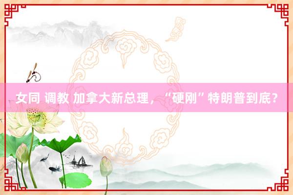女同 调教 加拿大新总理，“硬刚”特朗普到底？